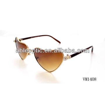 Top-Mode Herz geformte Metall-Sonnenbrille